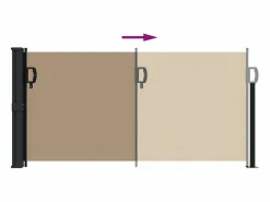 Best Toldo lateral retráctil gris taupe 100x500 cm ES290416 Marquesina