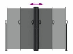 Online Toldo lateral retráctil 180x600 cm ES692299 Gris antracita