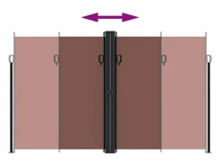 Best Toldo lateral retráctil marrón 200x1000 cm ES692875 Marquesina