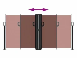 Hot Toldo lateral retráctil marrón 120x600 cm ES738611 Marru00f3n
