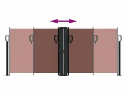 New Toldo lateral retráctil marrón 100x1000 cm ES155232 Marquesina
