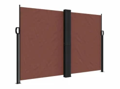Toldo lateral retráctil marrón 160x600 cm ES838443