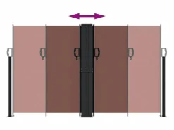 Clearance Toldo lateral retráctil marrón 140x600 cm ES293172 Marquesina