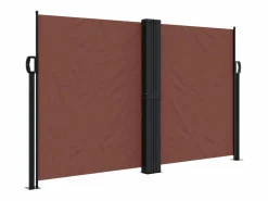 Outlet Toldo lateral retráctil marrón 140x1000 cm ES208415 Marru00f3n