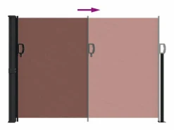 Discount Toldo lateral retráctil marrón 140x500 cm ES561474 Marru00f3n