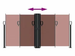 Clearance Toldo lateral retráctil marrón 120x1000 cm ES842373 Marru00f3n