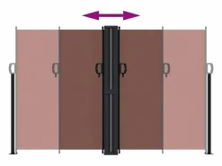 Best Toldo lateral retráctil marrón 160x1000 cm ES167895 Marru00f3n
