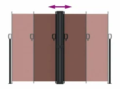 Discount Toldo lateral retráctil marrón 180x1200 cm ES486130 Marru00f3n