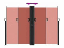 Toldo lateral retráctil terracota 180x1000 cm ES495476