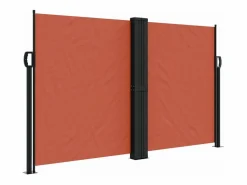 Outlet Toldo lateral retráctil terracota 140x600 cm ES976547 Marquesina