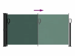 New Toldo lateral retráctil oscuro 100x300 cm ES754760 Verde