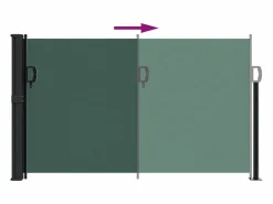 Toldo lateral retráctil oscuro 120x300 cm ES795820 Marquesina