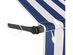 Toldo manual retráctil con LED y blanco 100 cm ES10403