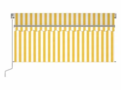 Toldo manual retráctil con persiana LED blanco 3x2,5m ES281127