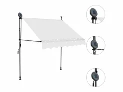 Toldo manual retráctil con LED 100 cm ES231825