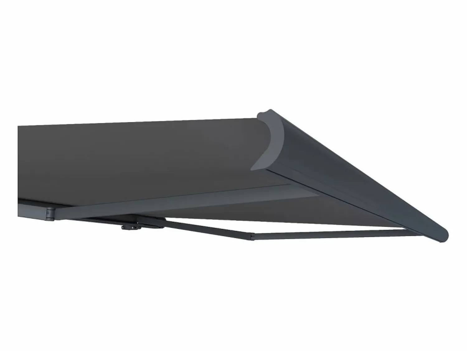 Online Toldo motorizado con luces LEDs con cofre integral 4x3,5m toldo acrílico antracita GALAXA Estor Y Toldo