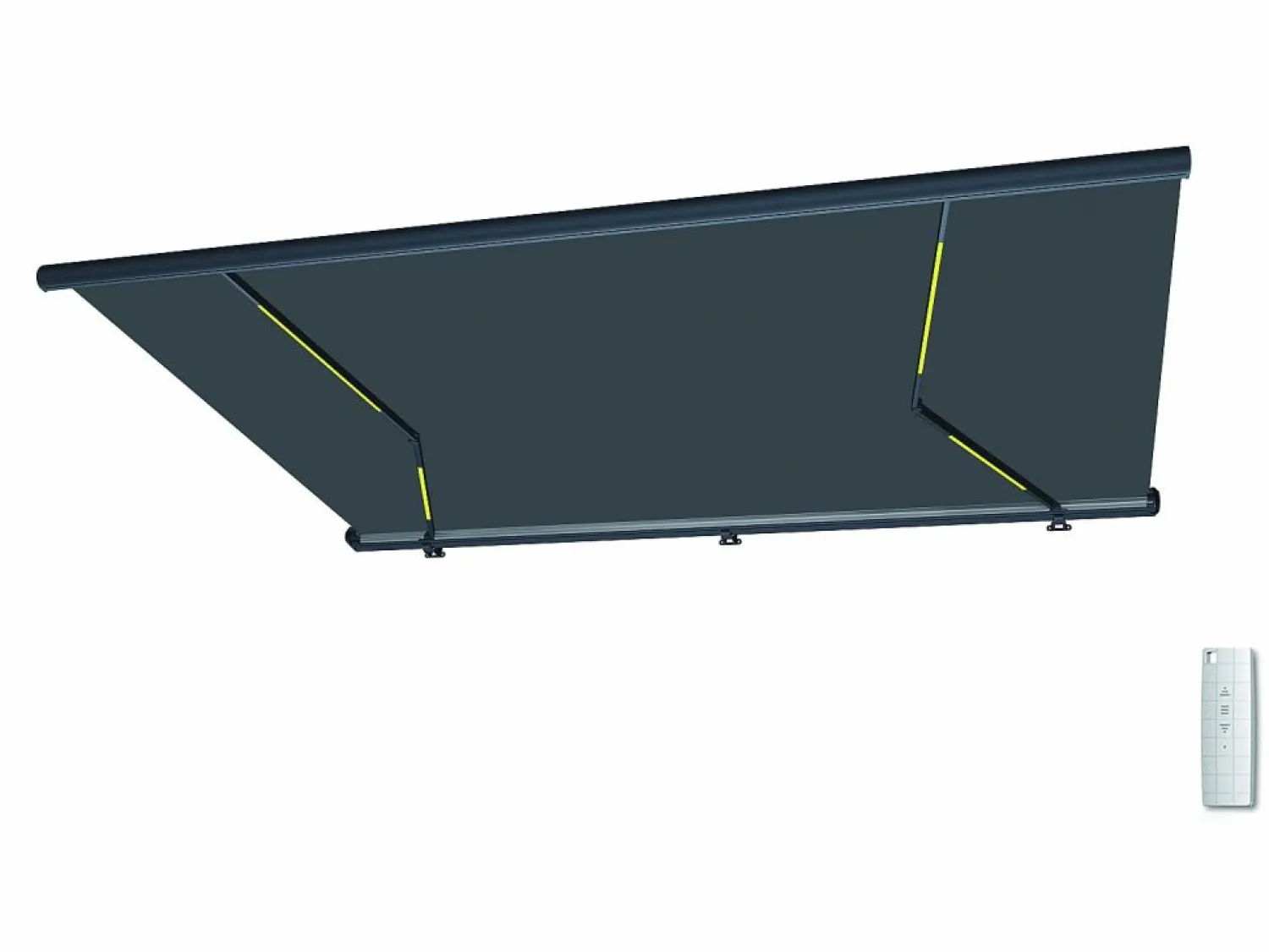 Online Toldo motorizado con luces LEDs con cofre integral 4x3,5m toldo acrílico antracita GALAXA Estor Y Toldo
