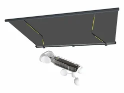 Best Toldo motorizado con luces LEDs, cofre y sensor de viento 4 x 3,5 m antracita - GALAXA Estor Y Toldo