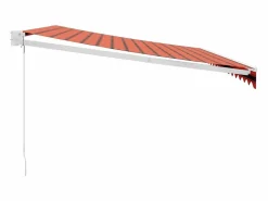 Discount Toldo retráctil aluminio y tela y marrón 4,5x3 m ES79064 Naranja