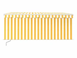 Toldo retráctil manual con persiana LED /blanco 3x2,5 m ES506260