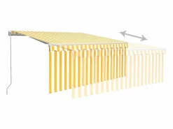 Toldo retráctil manual con persiana LED /blanco 3x2,5 m ES506260