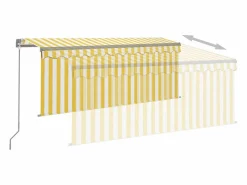Toldo retráctil manual con persiana y blanco 3x2,5 m ES954805