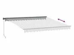 Sale Toldo retráctil manual y blanco 400x300 cm ES500697 Marquesina
