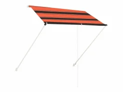 Toldo retráctil naranja y marrón 200x150 cm ES195585
