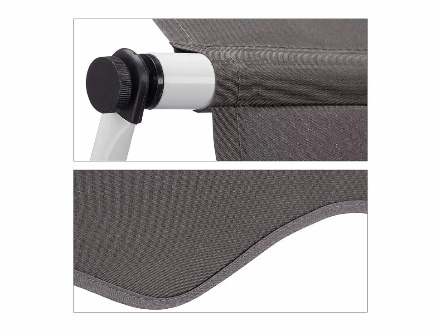 Helloshop26 Toldo telescópico para balcón con manivela altura regulable resistente a los rayos UV poliéster acero 250 x 120 cm 13_0002541_4 Gris