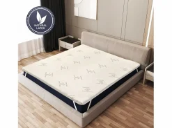 The White Stone Topper de Látex Natural 90x200 | Bambú transpirable, desenfundable