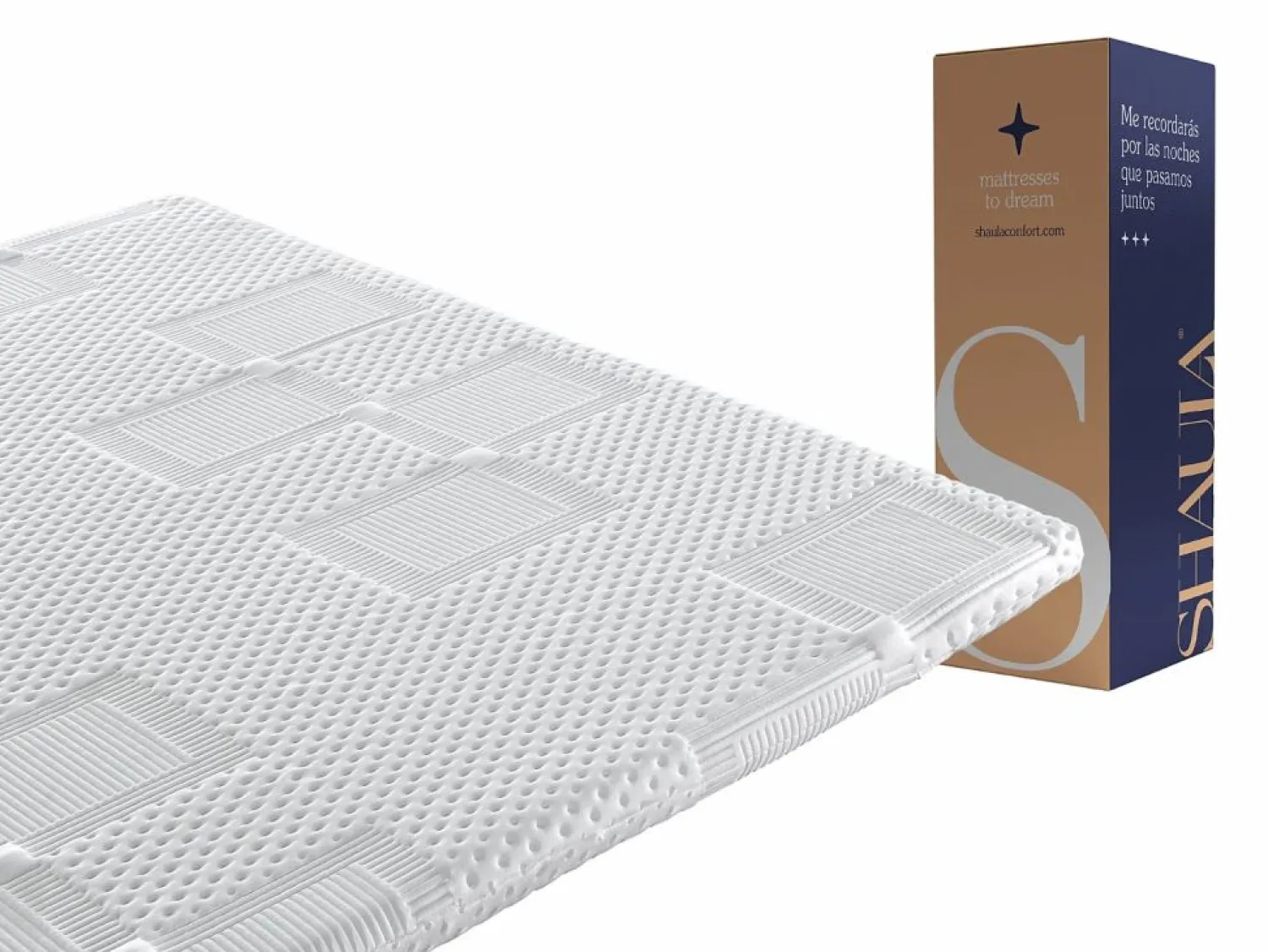 Online Topper 135x190 MOON Altura 5 cm espuma HR Transpirable y adaptable Sobrecolchón