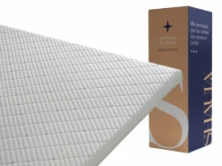 Outlet Dormissimo Topper 135x200 PREMIUM Altura 5 cm | Nucleo 100% Viscoelástica| De funda Blanco