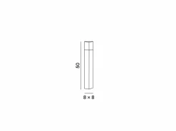 Sale Torre - Bolardo de jardín con 1 bombilla E27 máx. 20 W IP54, aluminio pintado, bolardo para exterior, color antracita, altura 60 cm - Perenz Gris