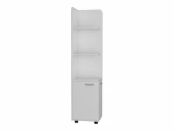TuHome Torre de baño Malibu en Melamina, con 2 puertas y 3 repisas , 158 cm X 37.5 cm X 36 cm , Blanco