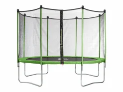 Clearance Habitat et jardin Trampolin Yoopi - Ø 4.25 m - con red + escalera + cubierta de protección + kit de anclaje Verde