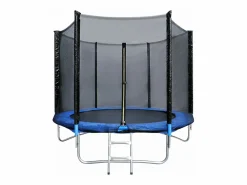 Best Trampolín de jardín para niños y adultos, juegos al aire libre, 183 cm, y azul, con red de seguridad y cubierta protectora. Cama Elástica