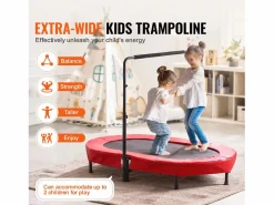 New Trampolín SucceBuy, Trampolín Mini 142 cm para Niños, Plegable, para Bebés, Interior y Exterior, Para Niños de 3 Años en Adelante, Cama Elástica