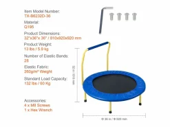 Discount Trampolín SucceBuy Trampolín de 3 Patas para Niños, Plegable para Interior y Exterior