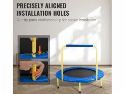 Discount Trampolín SucceBuy Trampolín de 3 Patas para Niños, Plegable para Interior y Exterior
