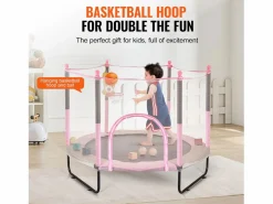 Outlet Trampolín SucceBuy Trampolín para Niños de 152.5CM con Red de Protección para Interiores y Exteriores. Cama Elástica