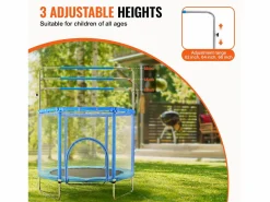 Trampolín SucceBuy, Trampolín Mini de 140 cm para Niños, para Bebés con Red para Uso Interior y Exterior