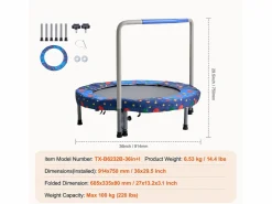 Discount Trampolín SucceBuy Trampolín para Niños de 91,5 cm, Mini Trampolín Plegable para Uso en Interiores y Exteriores. Cama Elástica