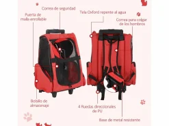 Outlet Transportín carrito para mascotas 42x25x55 cm Transportín De Paseo Para Animales