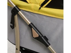 Online Transportín plegable 2 en 1 para perros con cojín, 4 ruedas y ventana de malla, de acero y Oxford, (82 x 49,5 x 98 cm) Transportín De Paseo Para Animales