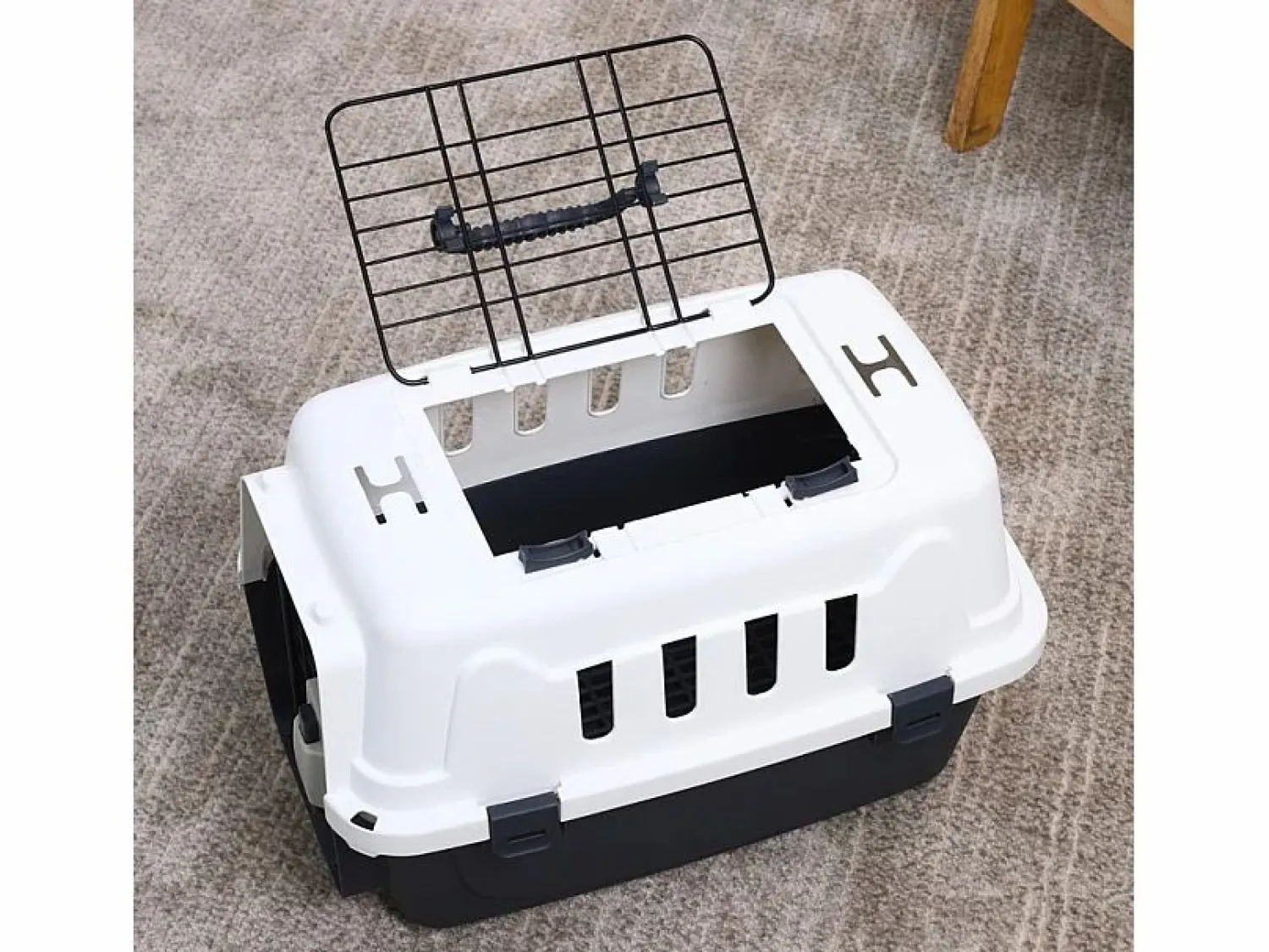 Sale AHD Transportín rígido jaula para animales con almohadilla 30 x 45 x 30 cm Rexxy M. Multicolor