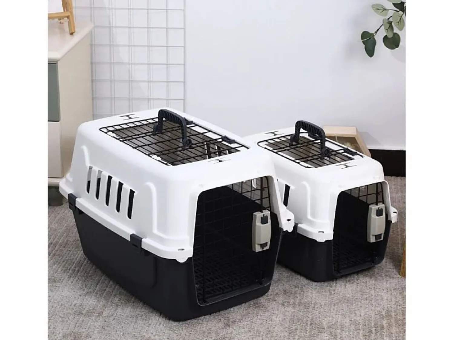 Sale AHD Transportín rígido jaula para animales con almohadilla 30 x 45 x 30 cm Rexxy M. Multicolor