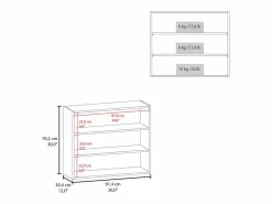 TuHome TU HOME Gabinete de Pared Chinle en Melamina con Almacenamiento Abierto, .