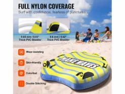 Tubo Remolcable SucceBuy para 1 a 3 Pasajeros, Inflable, 231 kg, Cubierta de Nylon, Asas de EVA Deportes Náuticos