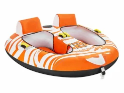 New Tubo Remolcable, SucceBuy Flotadores Remolcables para Navegación, Flotadores Remolcables Inflables para 2 Personas con 2 Cabinas Naranja
