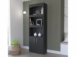 TuHome Biblioteca Durango, Tres Estantes, Gabinete con Doble Puerta, .
